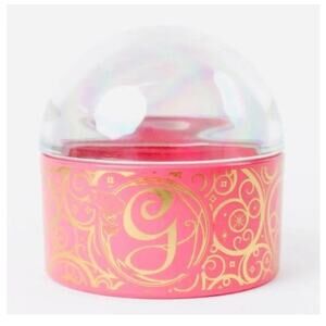 Wicked Glinda Pink Gold Bullseye Glass Dome Top Decorative Trinket Container